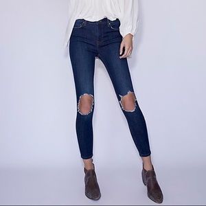 FP busted knee skinny jeans